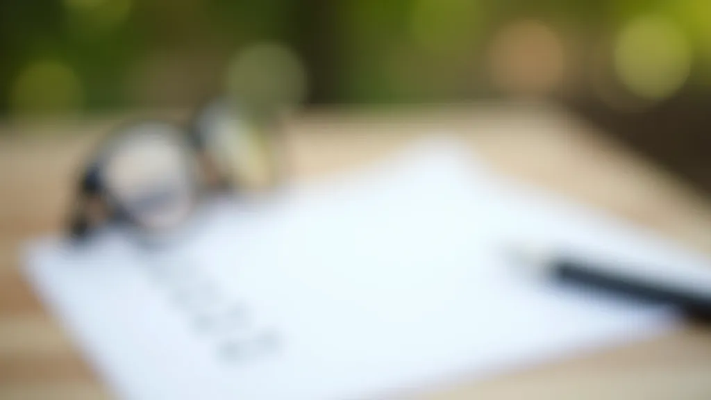 Seznamem připravená písemná lista pro piknik ležící na stole s tužkou a brýlemi